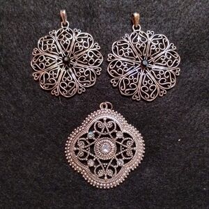 Three Filigree Pendants
